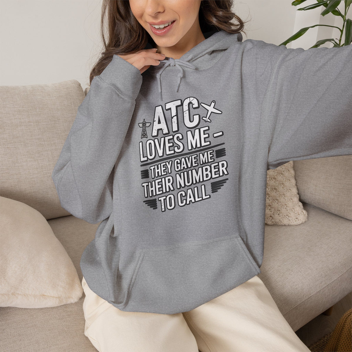 ATC Loves Me - They Gave Me Their Number to Call - pilot's hoodie