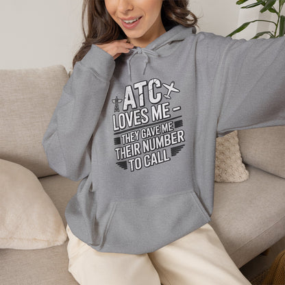 ATC Loves Me - They Gave Me Their Number to Call - pilot's hoodie