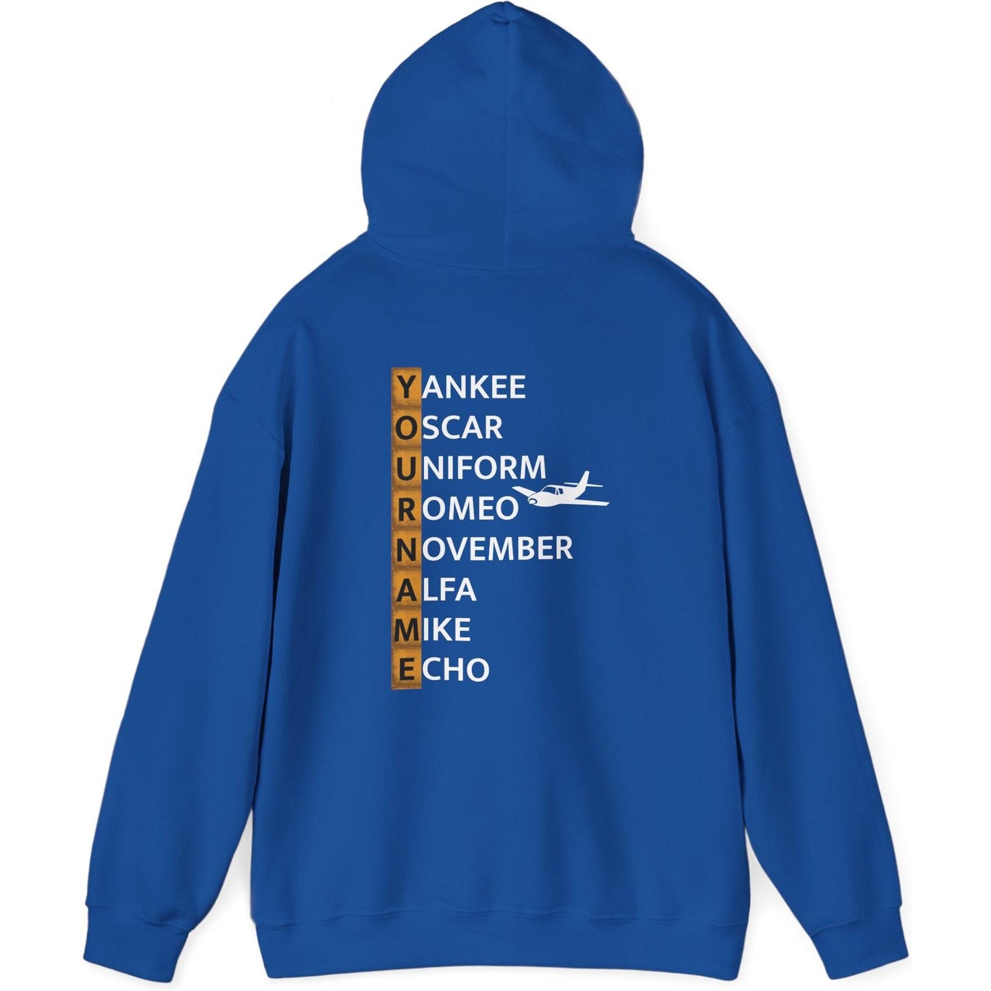 Your Name in NATO Phonetic Alphabet — Personalized Aviation Hoodie