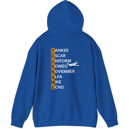 Your Name in NATO Phonetic Alphabet — Personalized Aviation Hoodie