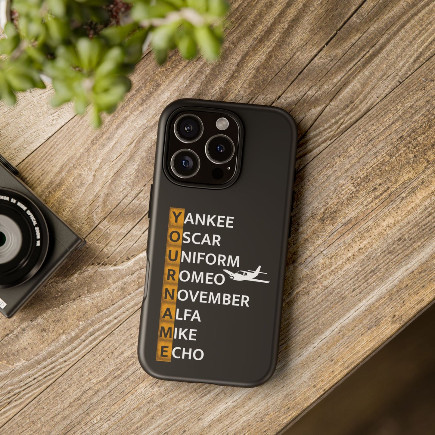 Your Name in NATO Phonetic Alphabet — Personalized Tough Phone Case for Aviators