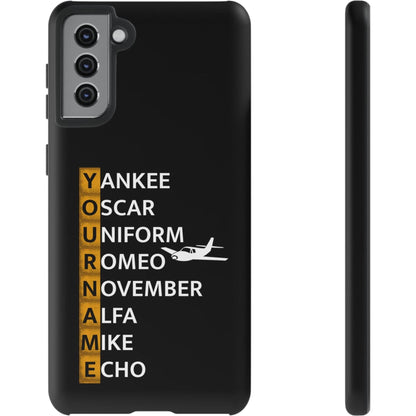 Your Name in NATO Phonetic Alphabet — Personalized Tough Phone Case for Aviators