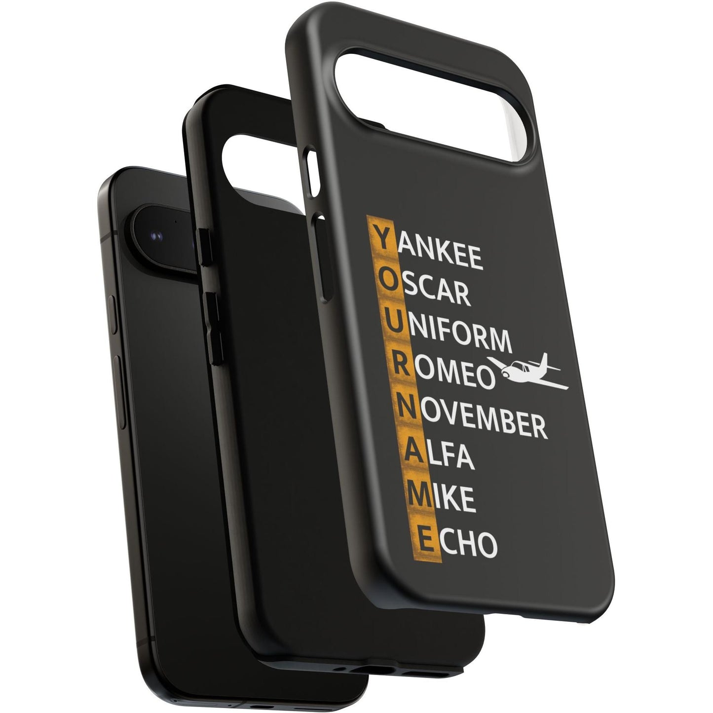 Your Name in NATO Phonetic Alphabet — Personalized Tough Phone Case for Aviators