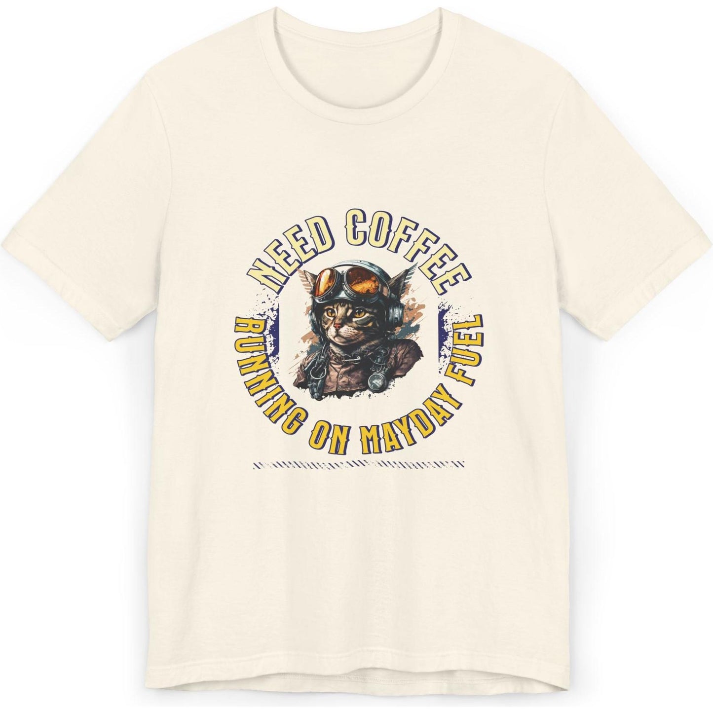 Mayday Fuel Pilot Cat - aviation fan's T-Shirt
