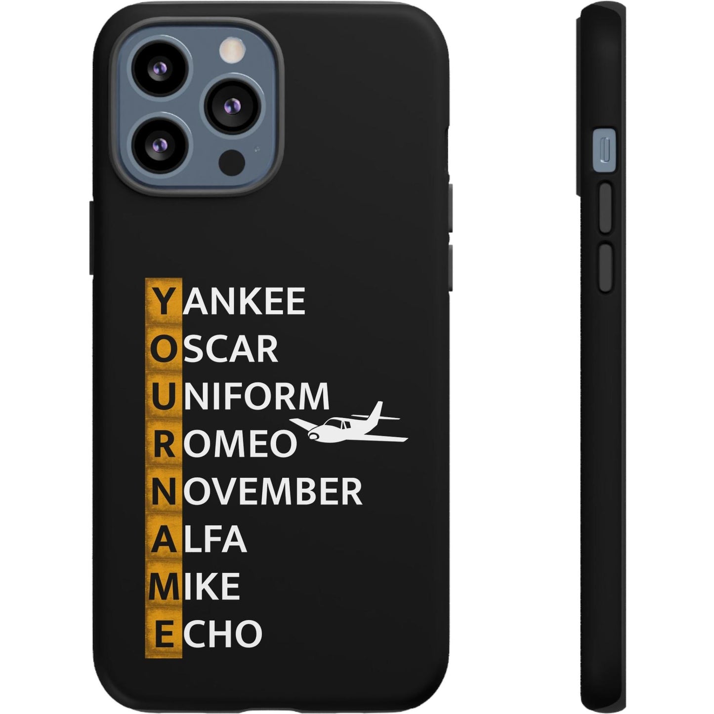 Your Name in NATO Phonetic Alphabet — Personalized Tough Phone Case for Aviators