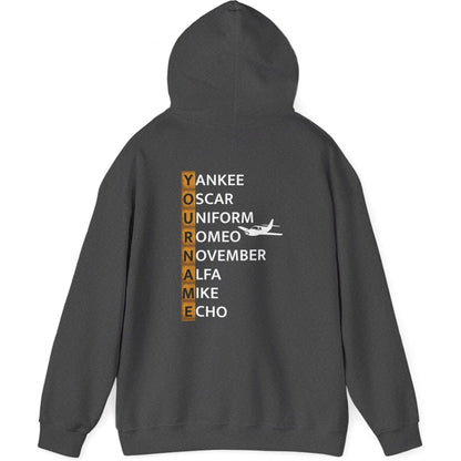 Your Name in NATO Phonetic Alphabet — Personalized Aviation Hoodie