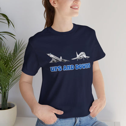 Ups and Downs — Funny Supersonic Jet Cartoon Aviation T-Shirt