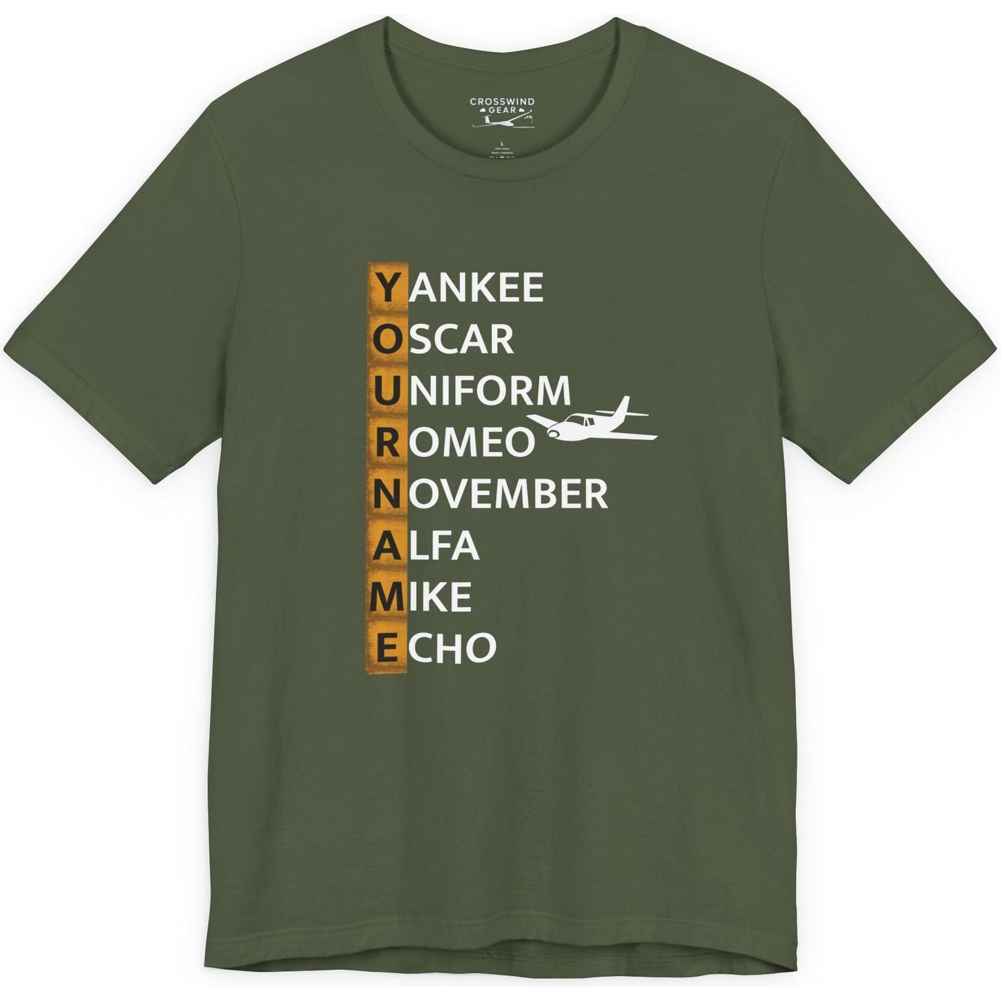 Your Name in NATO Phonetic Alphabet — Personalized Aviation T-Shirt