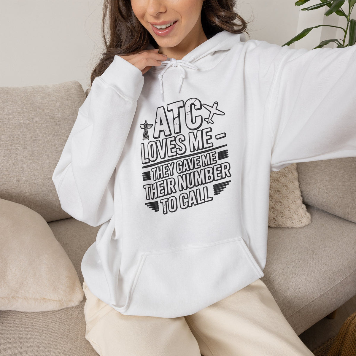 ATC Loves Me - They Gave Me Their Number to Call - pilot's hoodie