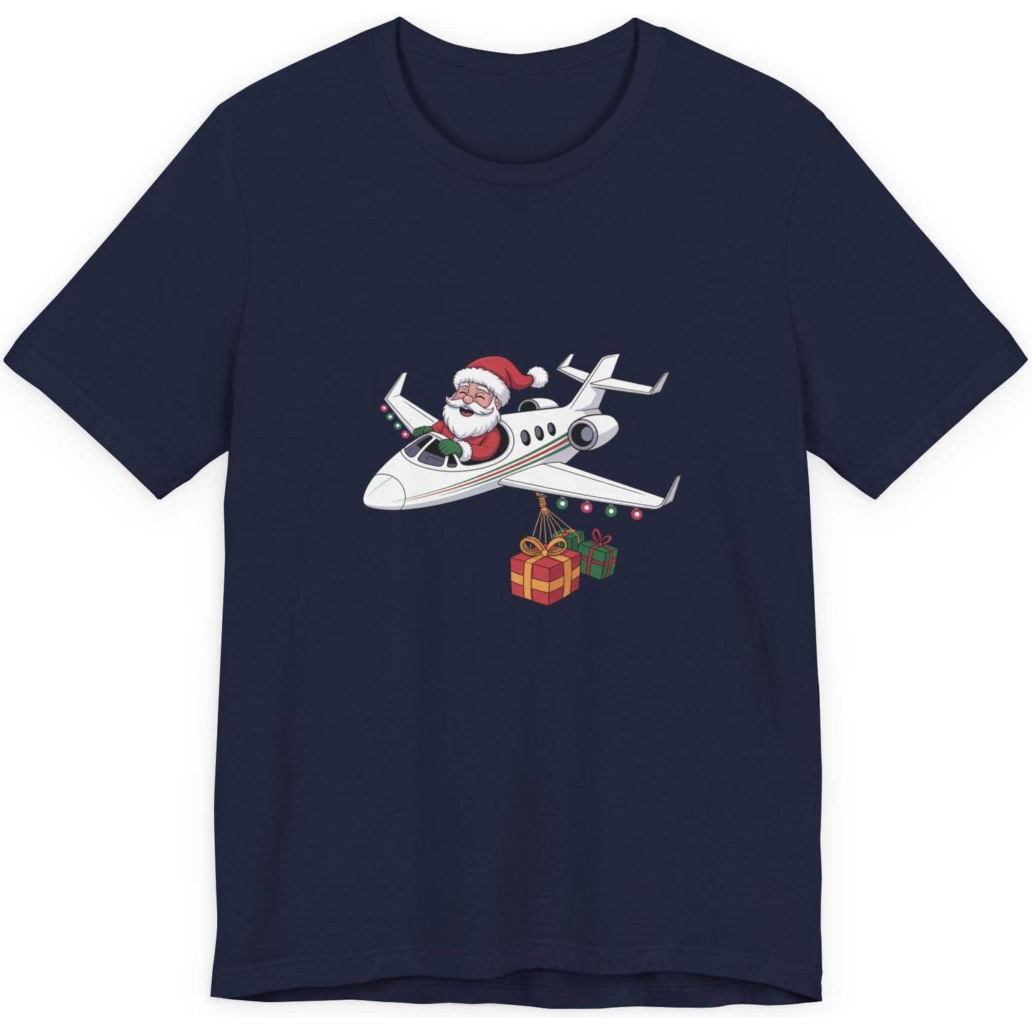 Santa Flying A Jet - aviation T-Shirt