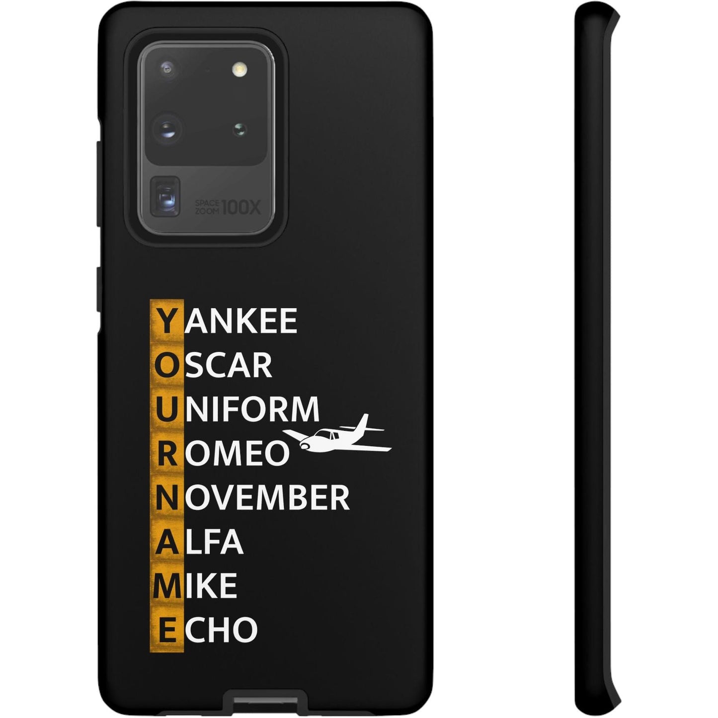 Your Name in NATO Phonetic Alphabet — Personalized Tough Phone Case for Aviators