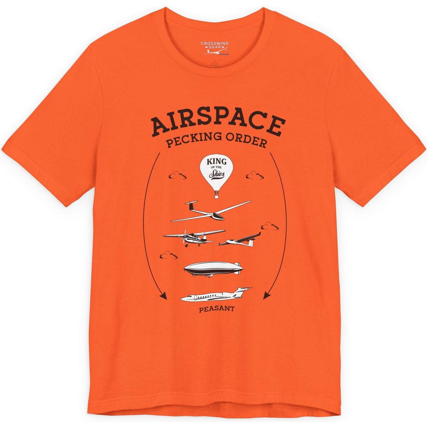 Airspace Pecking Order – Funny Pilot T-Shirt