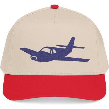 Single-Prop Airplane Silhouette - Embroidered Aviation Cap