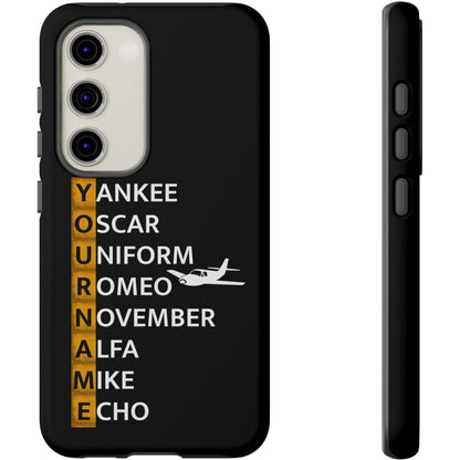 Your Name in NATO Phonetic Alphabet — Personalized Tough Phone Case for Aviators