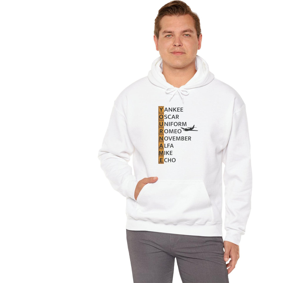 Your Name in NATO Phonetic Alphabet — Personalized Aviation Hoodie