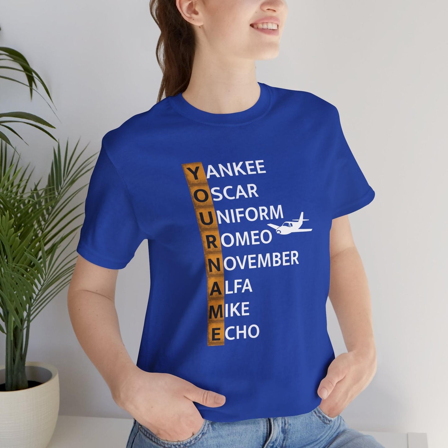 Your Name in NATO Phonetic Alphabet — Personalized Aviation T-Shirt