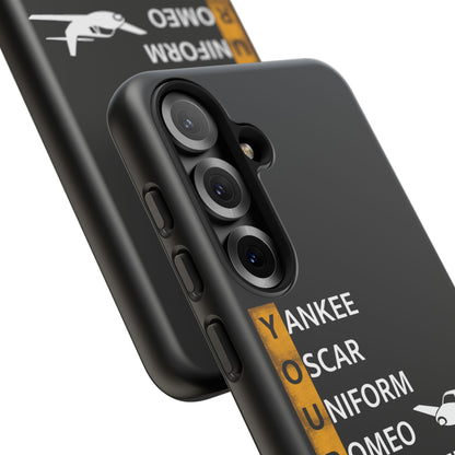 Your Name in NATO Phonetic Alphabet Personalized Tough Phone Case for Aviators