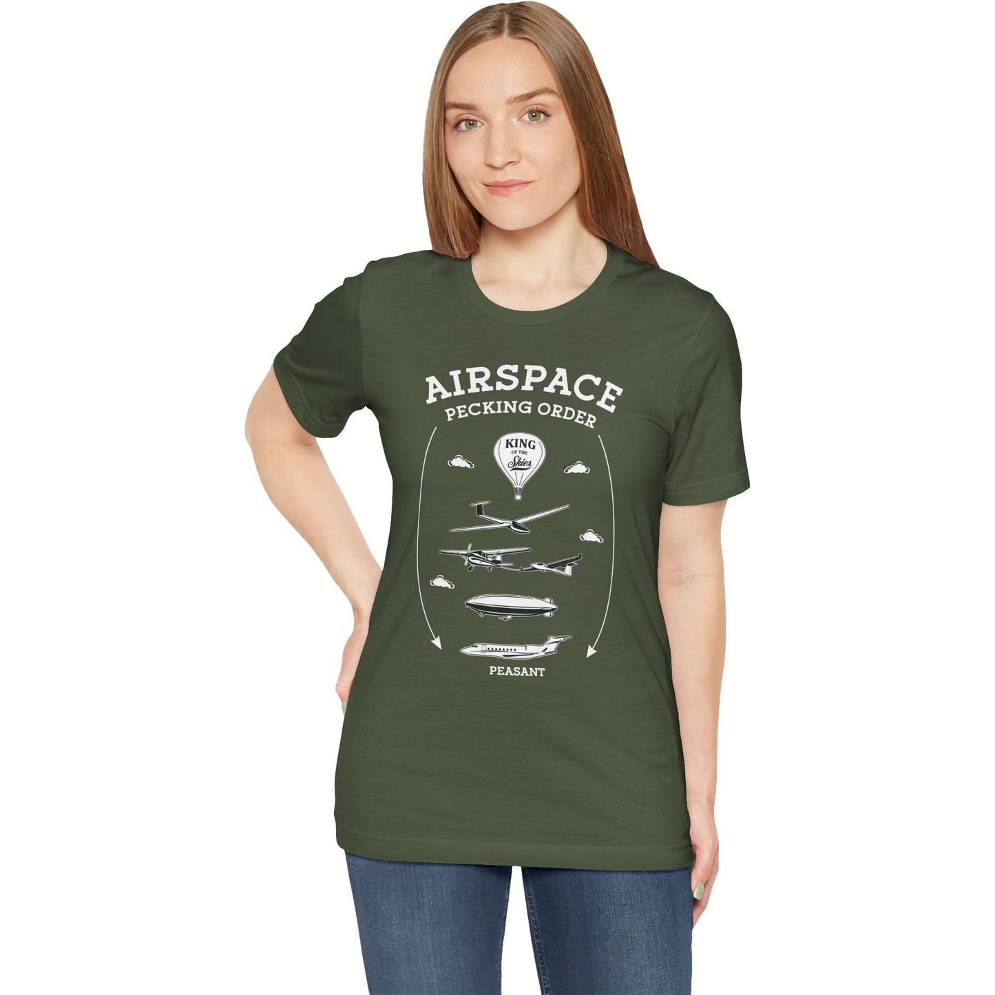Airspace Pecking Order – Funny Pilot T-Shirt