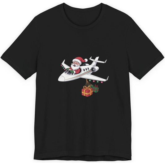 Santa Flying A Jet - aviation T-Shirt