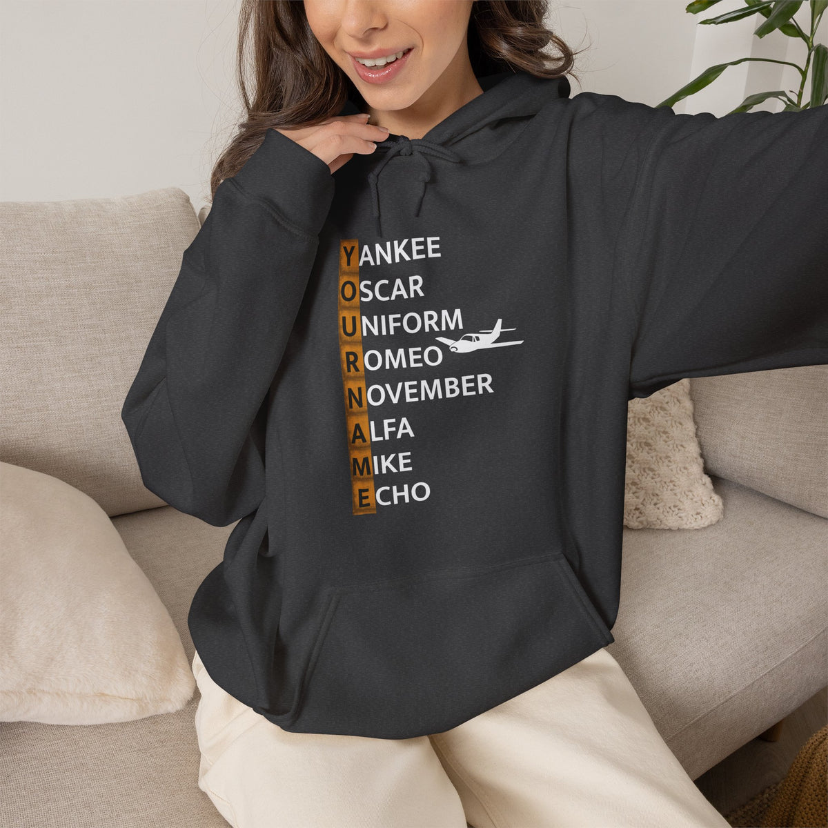 Your Name in NATO Phonetic Alphabet — Personalized Aviation Hoodie