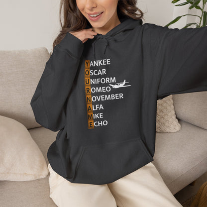 Your Name in NATO Phonetic Alphabet — Personalized Aviation Hoodie