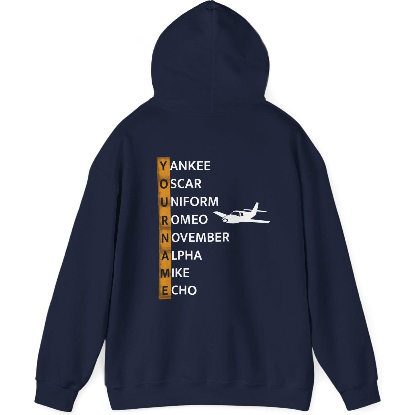 Your Name in NATO Phonetic Alphabet Personalized Aviation Hoodie