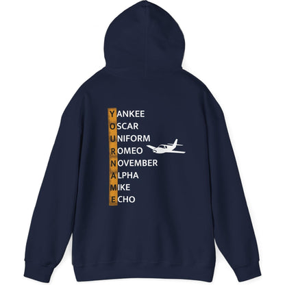 Your Name in NATO Phonetic Alphabet Personalized Aviation Hoodie