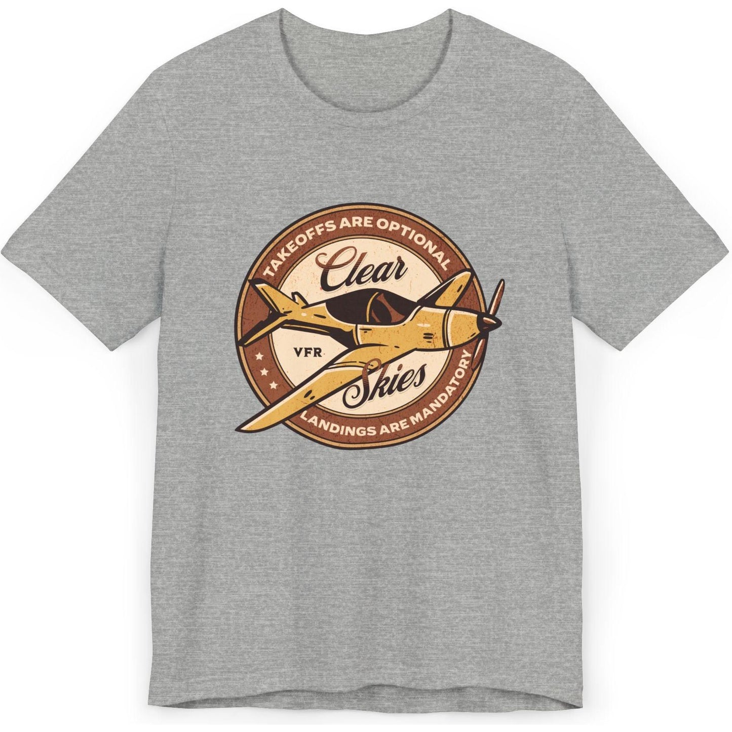 Takeoffs are optional, landings are mandatory - pilot's T-Shirt