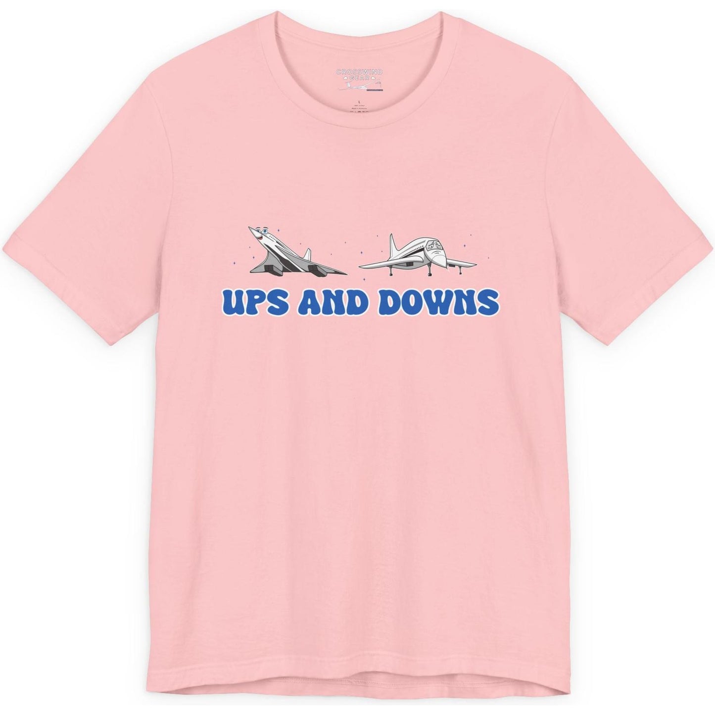 Ups and Downs — Funny Supersonic Jet Cartoon Aviation T-Shirt