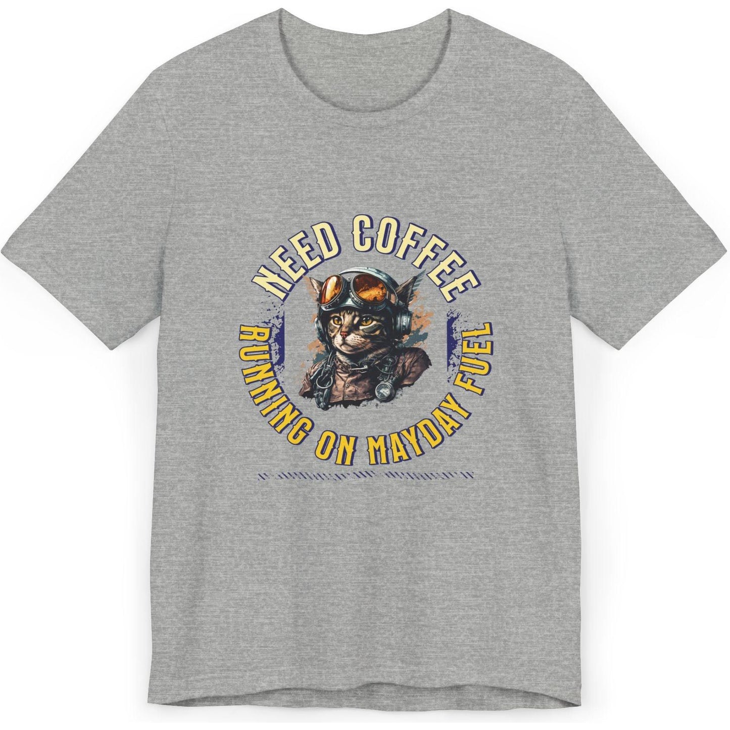 Mayday Fuel Pilot Cat - aviation fan's T-Shirt