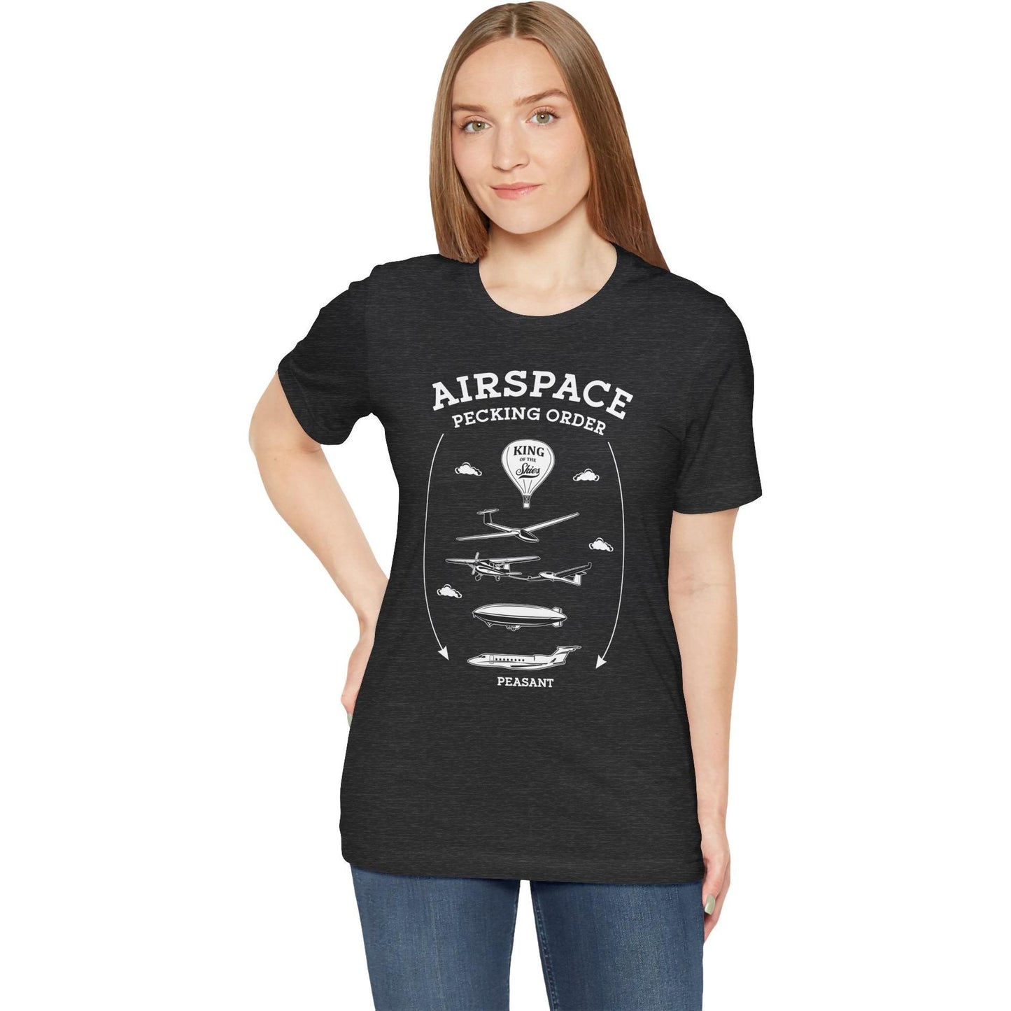 Airspace Pecking Order – Funny Pilot T-Shirt