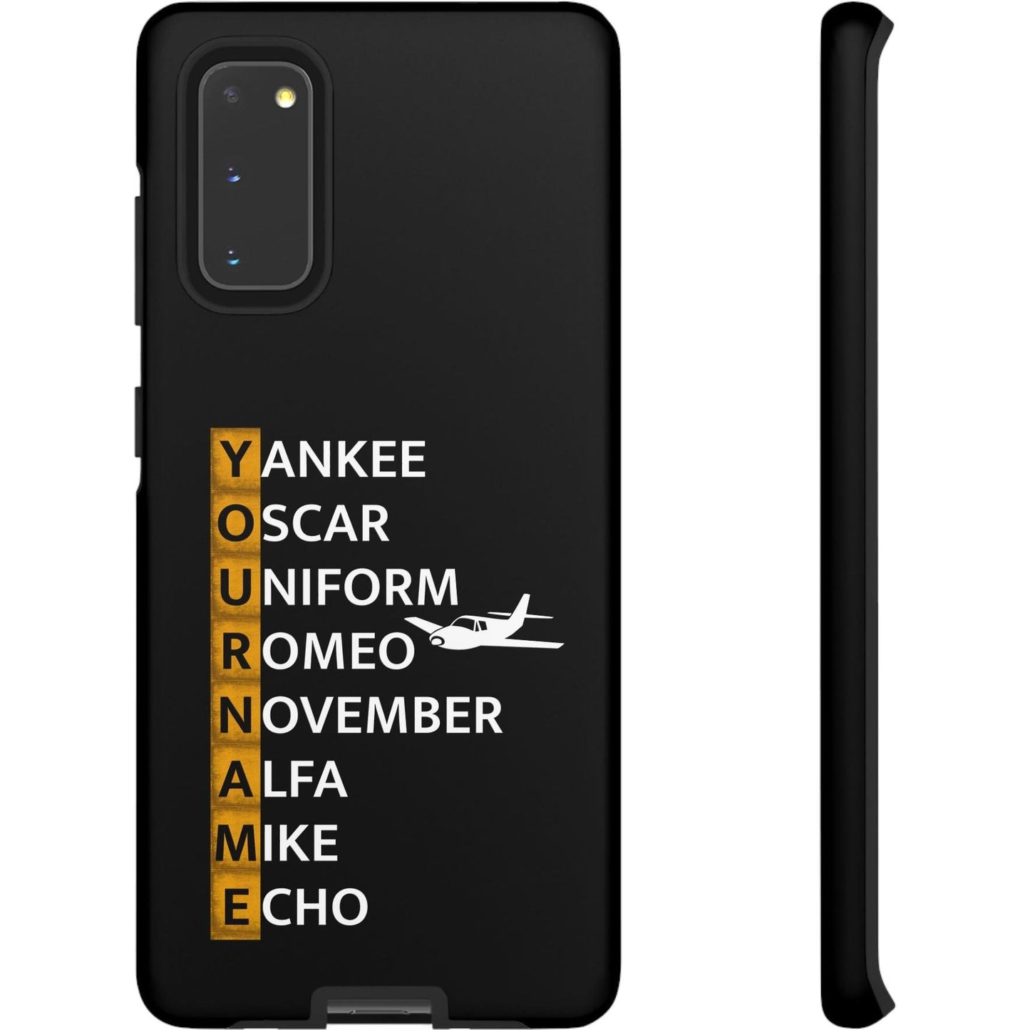 Your Name in NATO Phonetic Alphabet — Personalized Tough Phone Case for Aviators